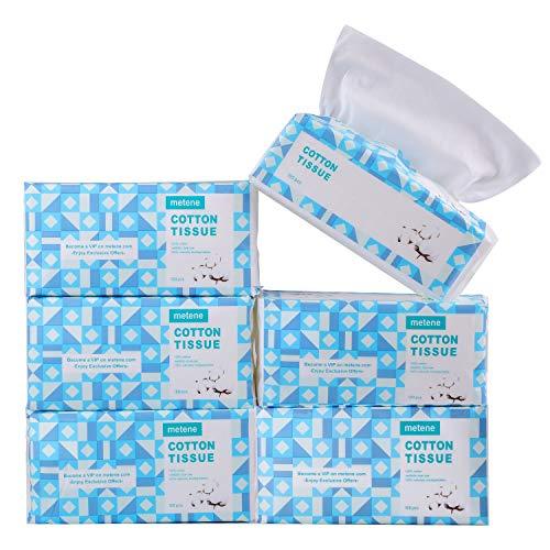 Soft Cotton Tissue 6 Pack Hypoallergenic and Unscented Facial